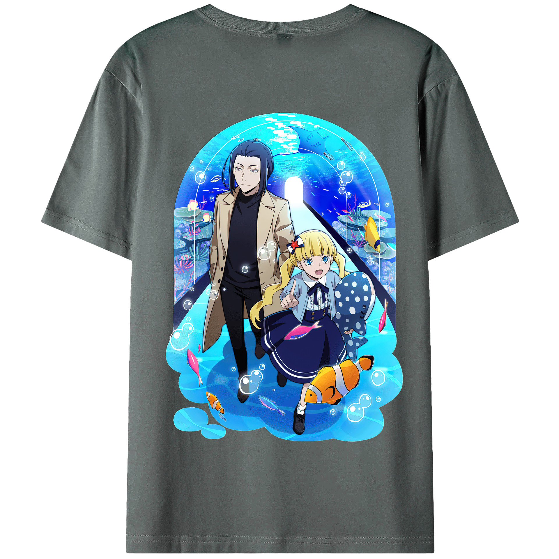 （画像用） 文豪ストレイドッグス Bungo Stray Dogs 綿100％半袖Tシャツ（背面プリント）